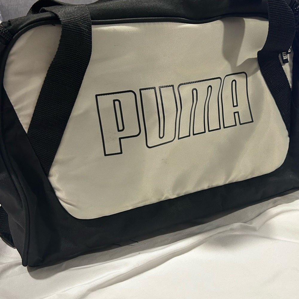 Puma Black and White Duffel Bag for Active Lifestyles